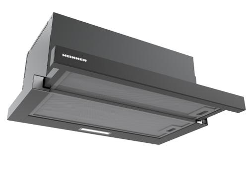 Hota telescopica HEINNER HTCH-MD600GBK, 630 m3/h, 2 viteze, 215 W, 1.5 W, Filtre aluminiu (Negru)