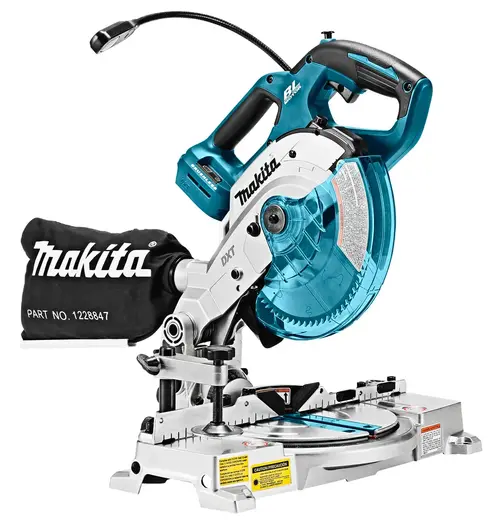 Fierastrau electric Makita DLS600Z, 165mm, 18V, adancime taiere 92mm, fara acumulatori si incarcator, dimensiuni 340x400x440mm