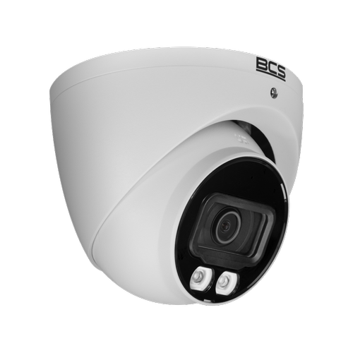 Camera supraveghere video exterior IP BCS LINE BCS-L-EIP16FCR3L3-Ai1, Dome, 6MP 3288x1850, 2.8mm, Zoom digital 16x, IR LED 30m, Microfon, PoE, IP67 (Alb)