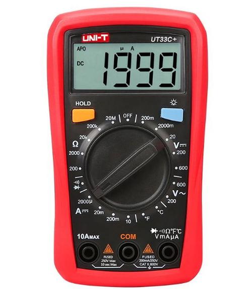 Multimetru digital UNI-T UT33C+ (Rosu)