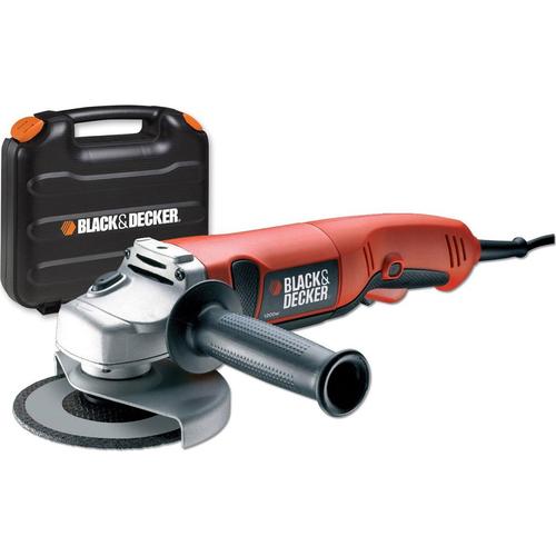 Polizor unghiular Black+Decker KG1202K, 1200 W, 125 mm diametru disc, 11.000 RPM, cutie de depozitare