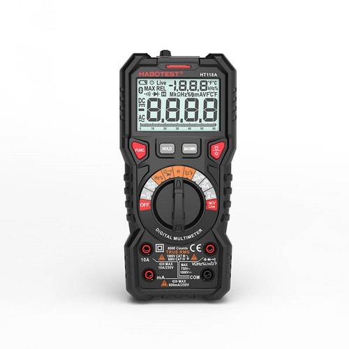 Aparat de masura digital Habotest HT118A, Multimetru, True RMS, NCV, Afisaj LCD, Negru