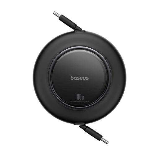 Cabluri de date USB-C 100W, Baseus Free2Pull Mini, 2m, design retractabil, Negru