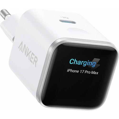 Incarcator Anker Retea Nano Display 45W, 3A, 1 x USB-C, Alb