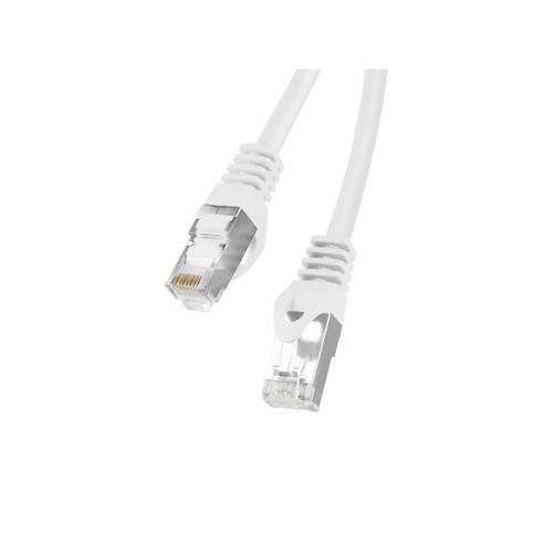 Cablu de retea din fibra optica Lanberg PCF6-10CC-0050-W, RJ45 cat.6 FTP 0.5m, Alb