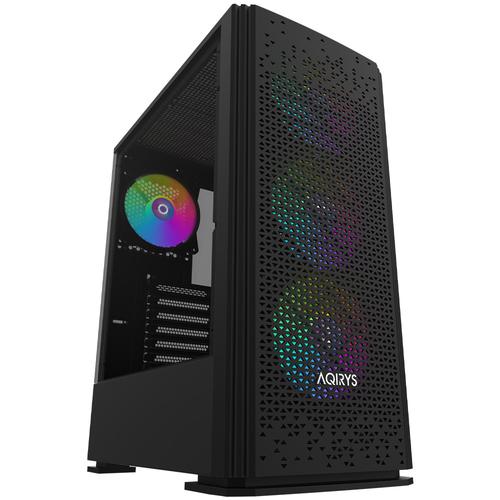 Carcasa AQIRYS Gacrux RGB, Middle Tower, tempered glass (Negru)