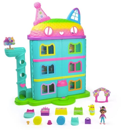 Set de joaca cu papusa si accesorii Gabbys Dollhouse Rainbow Celebration 6070742