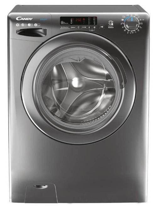Masina de spalat rufe Candy Smart CS 1292DWRR4/1-S, 1200 RPM, 9 kg, 16 programe de spalare, Functia Easy Iron, Clasa B (Antracit)