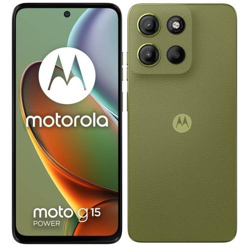 Telefon Mobil Motorola Moto G15 Power, Procesor Mediatek Helio G81 Extreme Octa Core, IPS LCD Capacitive touchscreen 6.72inch, 8GB RAM, 256GB Flash, Camera Duala 50+5MP, Wi-Fi, 4G, Dual Sim, Android (Verde)