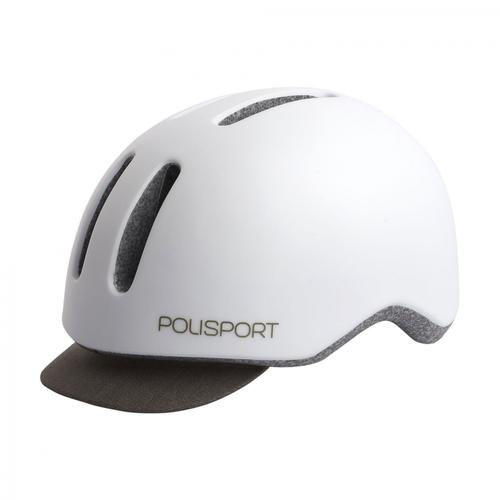Casca Ciclism Urbana Polisport Commuter - 54-58 cm, M, Alb-Gri