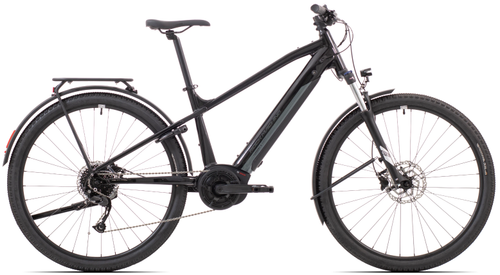 Bicicleta Electrica Rock Machine Torrent e50-29 B Touring, roti 29inch, cadru 19.0inch L, autonomie 100km, motor 250W, baterie 36V/500 Wh (Negru)
