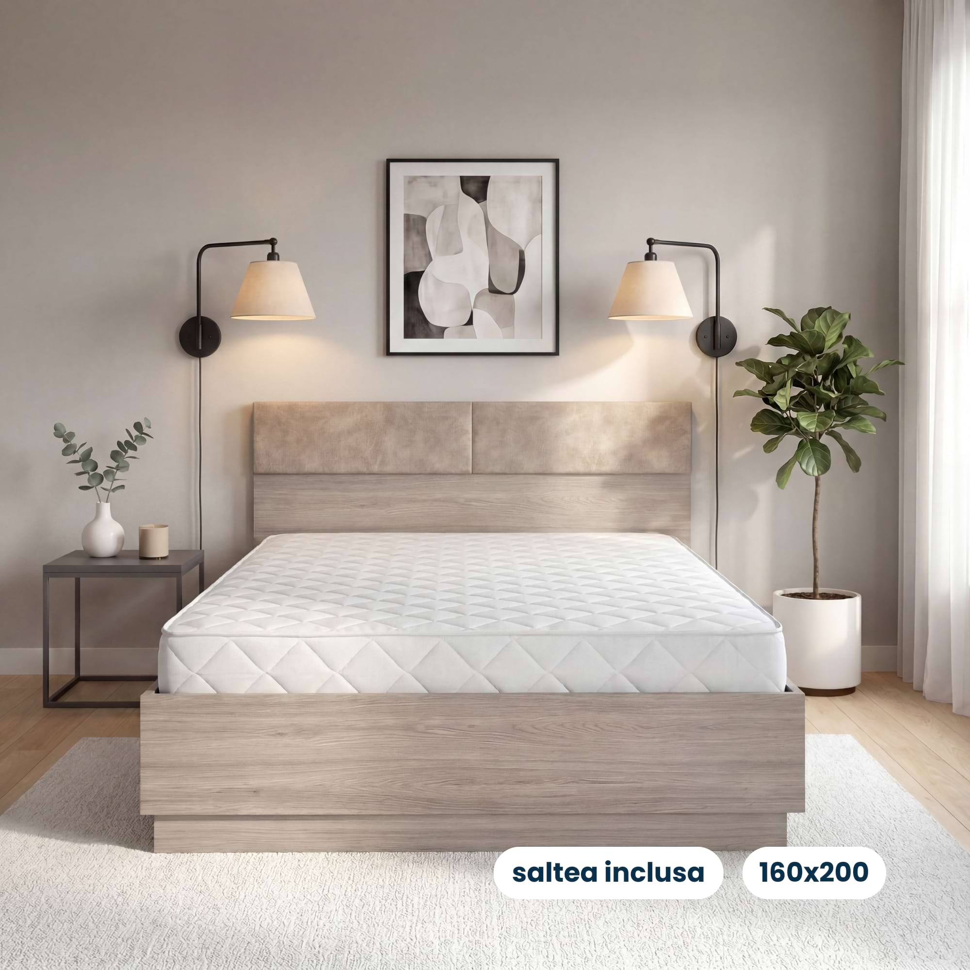 Pat AMBRO cu saltea inclusa, 160x200