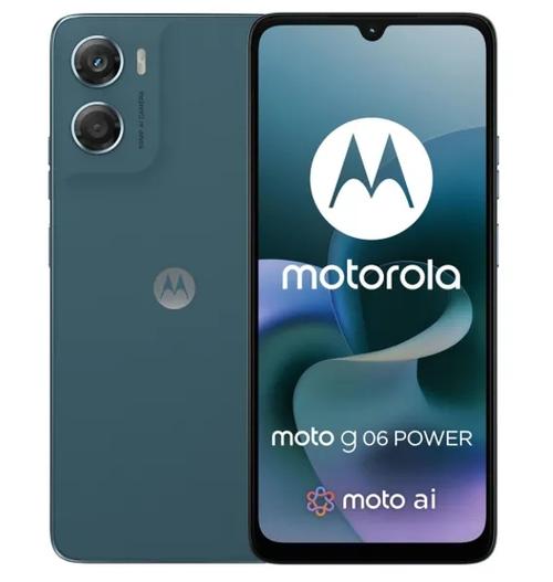 Telefon Mobil Motorola Moto G06 Power, Procesor Mediatek Helio G81 Ultra Octa-Core, IPS LCD Touchscreen 6.88inch, 4GB RAM, 64GB Flash, Camera 50 MP, Wi-Fi, 4G, Dual Sim, Android (Albastru)
