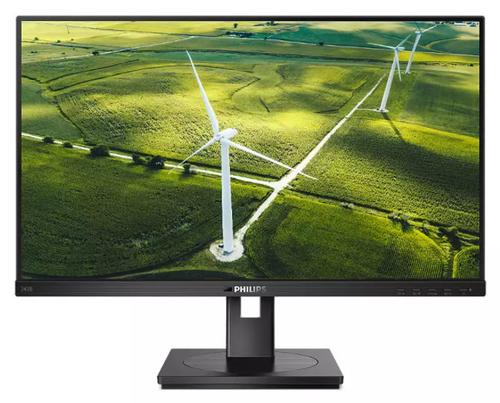 Monitor IPS LED Philips 23.8inch 242B1G/00, Full HD (1920 x 1080), VGA, DVI, HDMI, DisplayPort, Boxe, Pivot, 75 Hz (Negru)