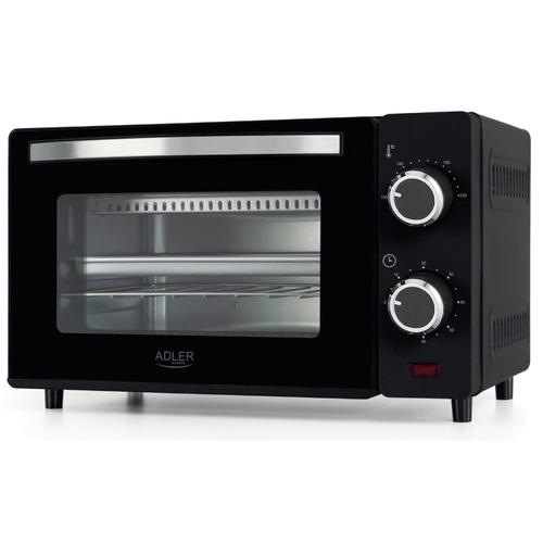 Set Cuptor Electric Cu Gratar, Adler, Ad6032, Tava Si Maner, Putere 650W, Alimentare 220/240V ~ 50/60Hz, Tip Priza E/F, Timer 0/60 Minute, 36.5 x 28.5 x 22, 1 cm (Negru)