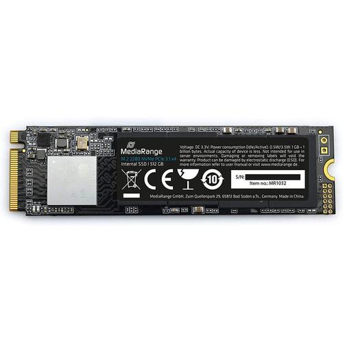 SSD MediaRange MR1032, 512GB, M.2 2280, NVMe, PCIe 3.1x4, TLC Nand