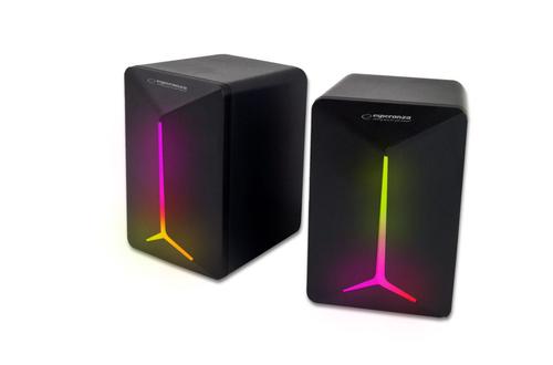 Boxe ESPERANZA FREVO, LED RAINBOW, 5W, USB 2.0 (Negru)
