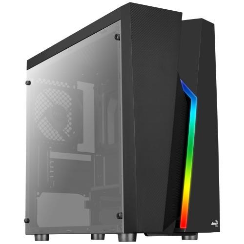 Carcasa Aerocool Bolt Mini, iluminare RGB, Mini Tower, Fara sursa (Negru)