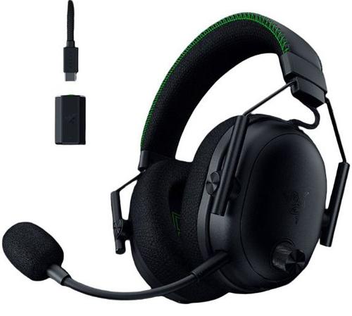 Casti Gaming Wireless Razer Blackshark V3 Pro pentru Xbox, Over-Ear, 2.4G/Bluetooth/USB/Jack 3.5mm, Hybdrid ANC, TriForce Bio-Cellulose 50mm, Autonomie 70 ore (Negru)