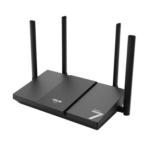 Router Wireless ASUS RT-BE50 BE3600, Dual-Band (2.4 GHz / 5 GHz), WiFi7, AiMesh, 688+2882 Mbps (Negru)