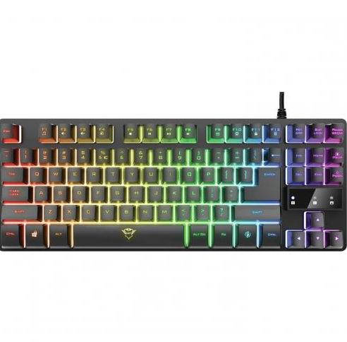 Tastatura Gaming Trust GXT 833 Thado TKL, RGB LED, USB, Layout US (Negru)