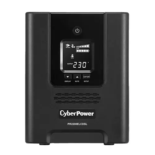 UPS CyberPower PR2200ELCDSL, Tower, 2200 VA, 1980 W, AVR, LCD Display, USB, Line Interactive
