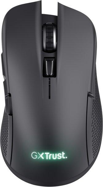 Mouse Wireless Trust GXT923, 2.4GHz, 7200 DPI, 6 butoane, Iluminare RGB (Negru)