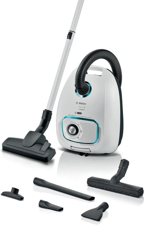 Aspirator cu sac BOSCH BGB41HYG1H, 600 W, 4 l, Filtru HEPA, 8 m (Alb)