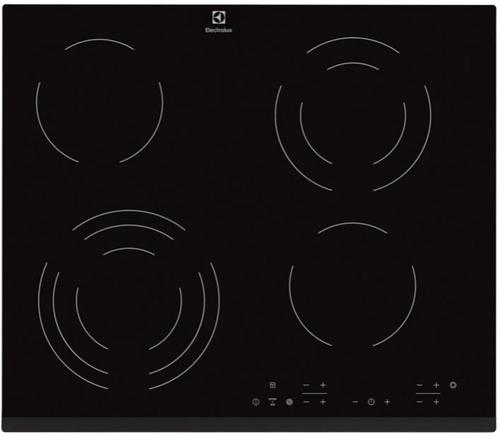 Plita incorporabila Electrolux EHF6343FOK, Vitroceramica, 4 zone gatit, Touch control (Negru)