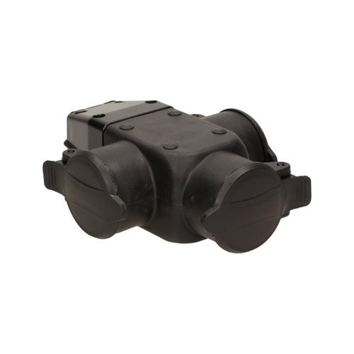 Priza de exterior ORNO OR-AE-1346 (GS), tripla, IP44, 16A, Schuko (Negru)