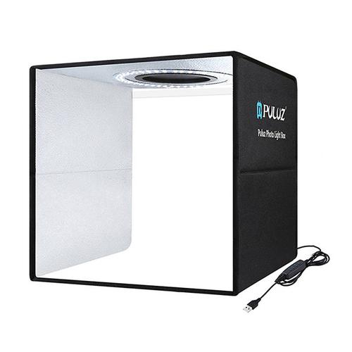 Mini studio portabil Lightbox PU5032B PULUZ, LED-uri incorporate, 24-26lm, fundaluri multiple, fotografie/mini-filmulete de produs,30x30cm, Negru