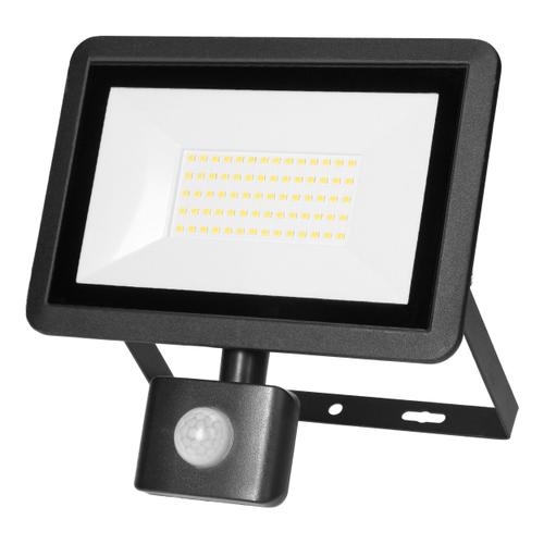Proiector Adviti Faro AD-NL-6255BLR4, cu senzor de miscare, 50W, LED SMD, 4000lm, IP65, 4000K, aluminiu, Negru