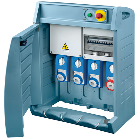 Q-BOX 4 - CU FISA DE ALIMENTARE - CABLATA - 4 2P+E 16A - IP55