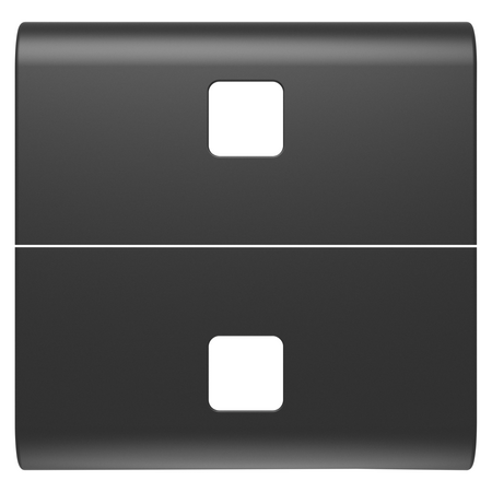 BUTON ÎNLOCUIBIL PENTRU COMENZI AXIALE - A SE COMPLETA CU 2 LENTILE - 2 MODULE - NEGRU SATINAT - CHORUSMART