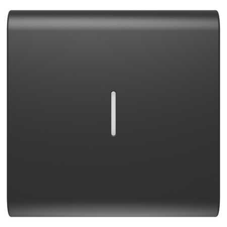 BUTON ÎNLOCUIBIL PENTRU COMENZI AXIALE - CU DIFUZOR - 2 MODULE - NEGRU SATINAT - CHORUSMART