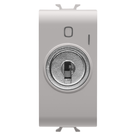 BUTON 2P 250V ac - NO 10A - CU CHEIE - 1 MODUL - SATIN NATURAL BEJ - CHORUSMART