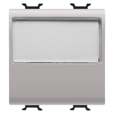 BUTON CU PLACUTA DE IDENTIFICARE ILUMINATA 250V AC - NO 10A - 2 MODULE - BEJ SATINAT NATURAL - CHORUSMART