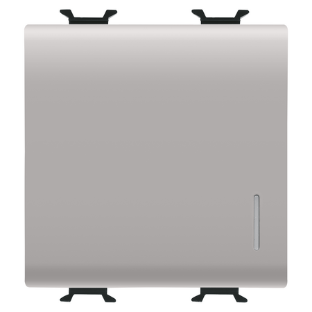 COMUTATOR BIDIRECTIONAL 1P 250V C.A. - BORNE DE CABLARE RAPIDA - ILUMINAT 16AX - CU DIFUZOR - 2 MODULE - BEJ SATINAT NATURAL - CHORUSMART