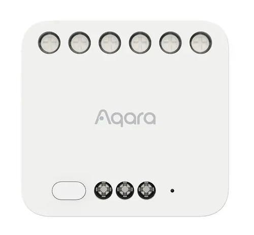 Releu inteligent Aqara Dual Relay Module T2, 10A, 2 canale, ompatibil HomeKit, Matter