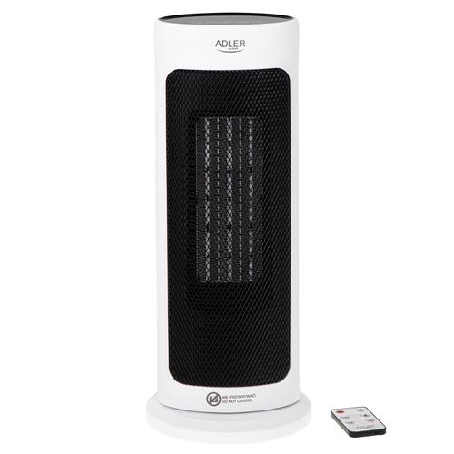 Aeroterma Adler AD 7738, 2000 W, 2 trepte putere, 25 mp, Temporizator, Telecomanda (Alb)
