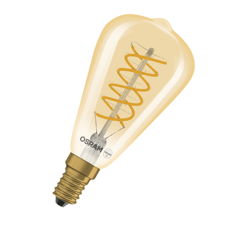Bec LED Ledvance (Osram)  Vintage 1906 Edison 32 Spiral Filament DIM 4,8 W 822 Gold E14, 360 lm, 2200 K, 320°, auriu, dimabil