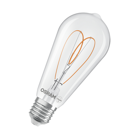 Bec LED Ledvance (Osram)  Vintage 1906 Edison 60 Heart Filament DIM 7,2 W 927 Clear E27, 806 lm, 2700 K, 300°, transparent, dimabil