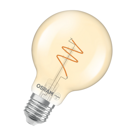 Bec LED Ledvance (Osram)  Vintage 1906 Globe 80 40 Spiral Filament DIM 4,9 W 922 Gold E27, 470 lm, 2200 K, 300°, auriu, dimabil