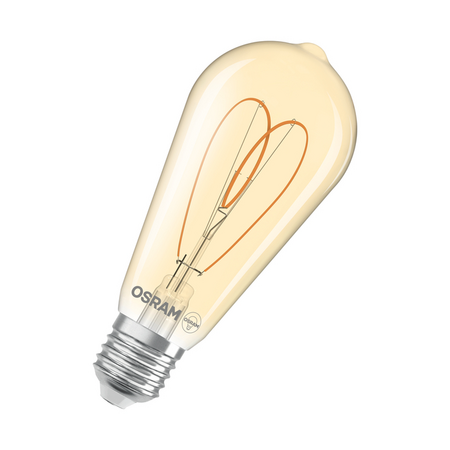 Bec LED Ledvance (Osram)  Vintage 1906 Edison 60 Heart Filament DIM 8 W 922 Gold E27, 806 lm, 2200 K, 300°, auriu, dimabil