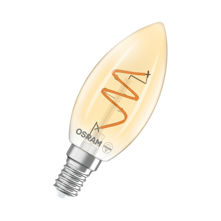 Bec LED Ledvance (Osram)  Vintage 1906 Classic B 28 Spiral Filament DIM 3,5 W 922 Gold E14, 300 lm, 2200 K, 300°, auriu, dimabil