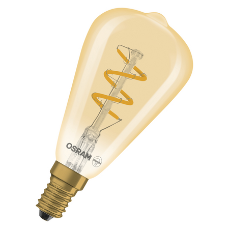 Bec LED Ledvance (Osram)  Vintage 1906 Edison Spiral Filament DIM 2,8 W 822 Gold E14, 250 lm, 2200 K, 320°, auriu, dimabil