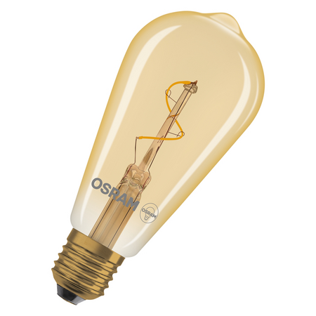 Bec LED Ledvance (Osram)  Vintage 1906 Edison Spiral Filament 1,8 W 822 Gold E27, 30 lm, 2200 K, 320°, auriu