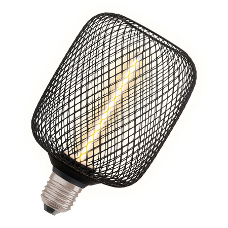 Corp de iluminat LED decorativ Ledvance (Osram)  1906 DECOR LED STRAW FILAMENT SQUARE 100 BLACK DIM 3,5 W 818 E27, 110 lm, 1800 K, IP20, 320°, negru, dimabil