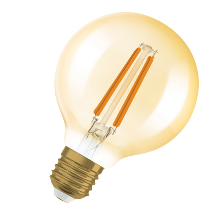 Bec LED Ledvance (Osram)  Vintage 1906 Globe 80 60 Filament DIM 7,2 W 824 Gold E27, 806 lm, 2400 K, 300°, auriu, dimabil