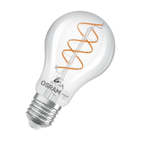 Bec LED Ledvance (Osram)  Vintage 1906 Classic A 60 Spiral Filament DIM 8 W 922 Clear E27, 806 lm, 2200 K, 300°, transparent, dimabil